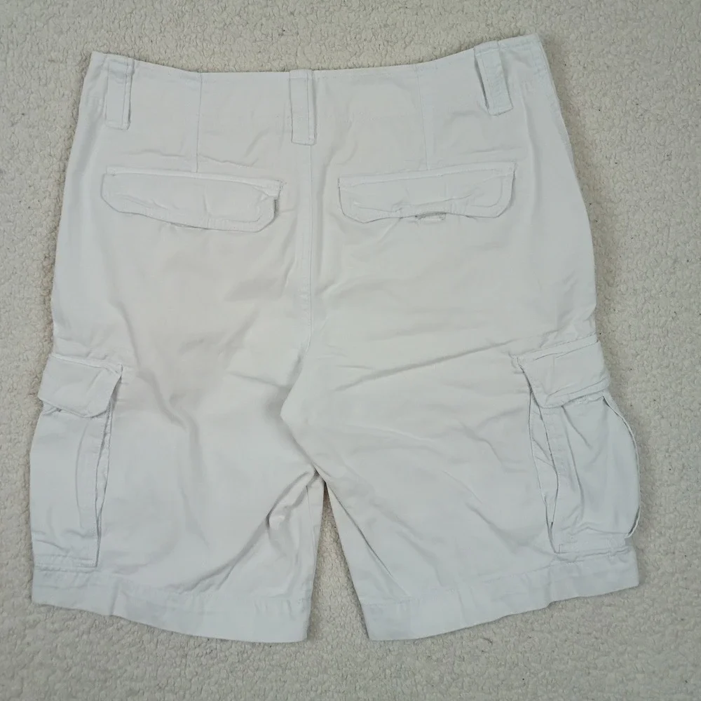 Roebuck and Co Cargo Shorts Mens 30 White 80s Style Utility Casual Cotton